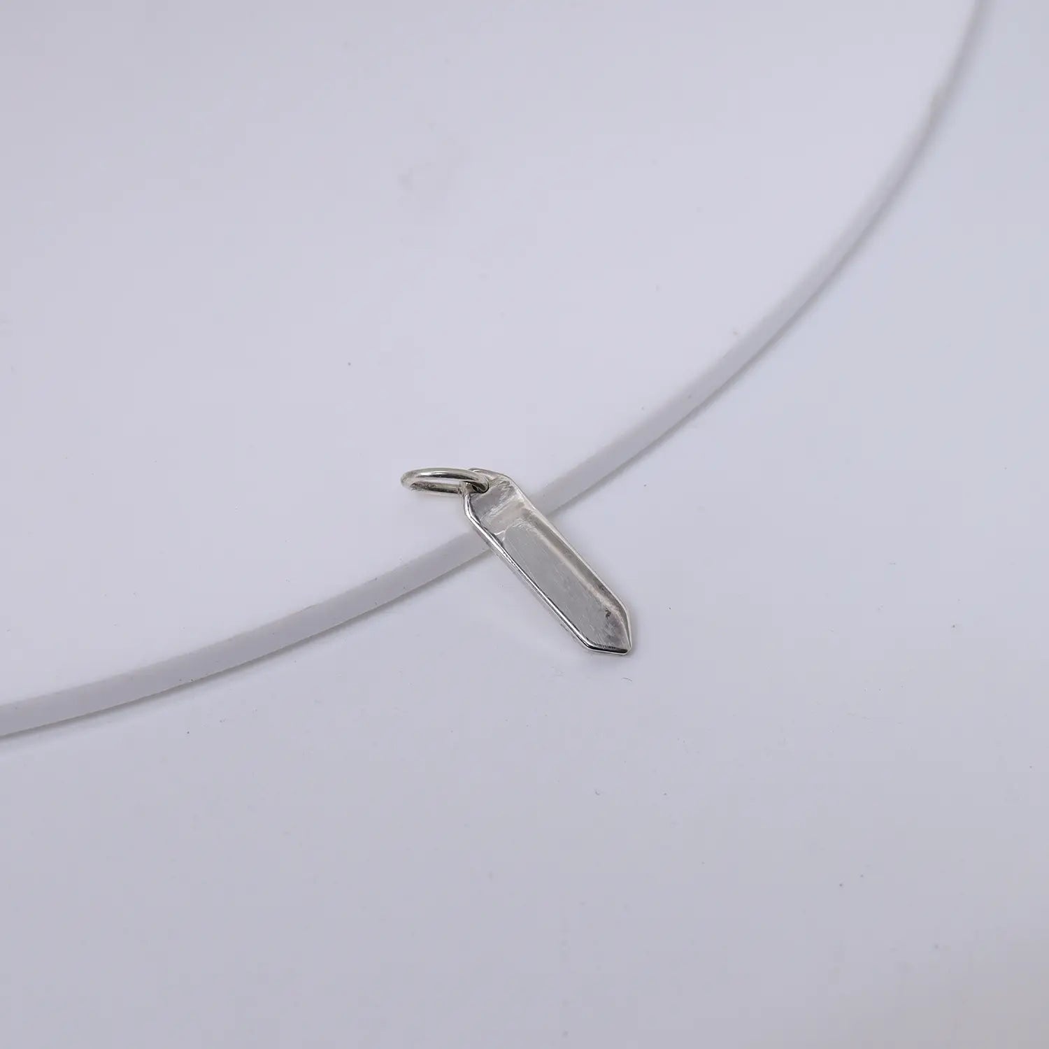Minimalist Crystal Bar Pure Silver Pendant - Made With Pure 925 Silver