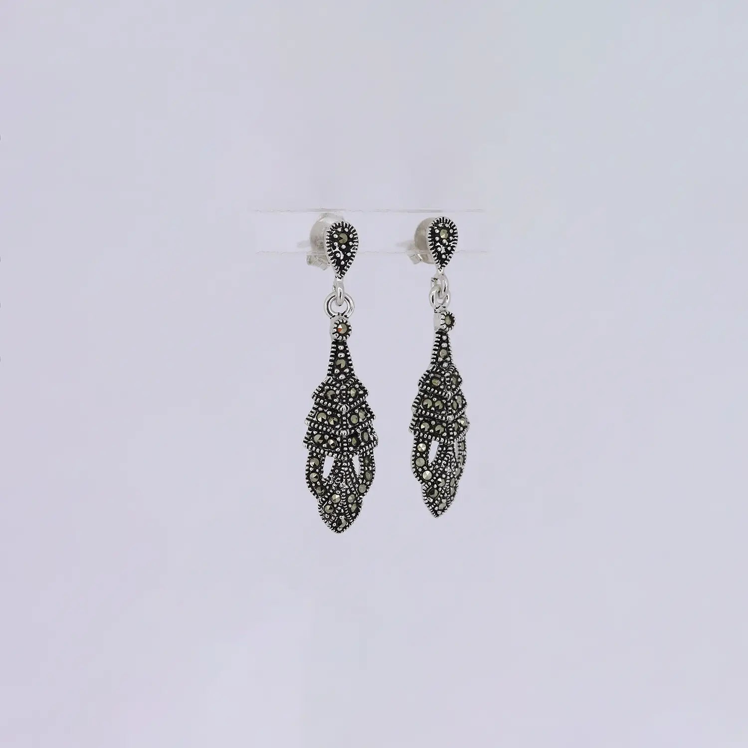 Vintage Muse Oxidized Silver Drop Earrings- Made With Pure 925 Silver