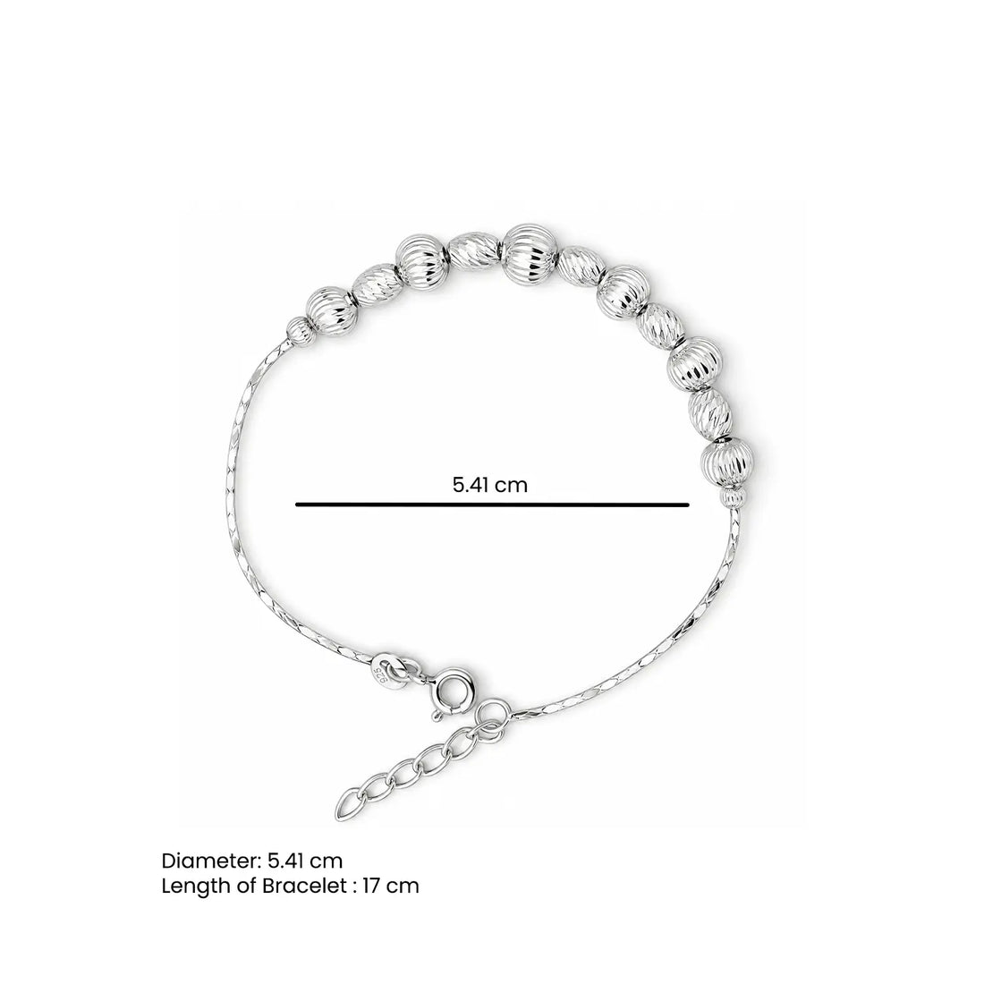 Textured Bead Bracelet – Classic & Elegant Design - Made With Pure 925 Silver