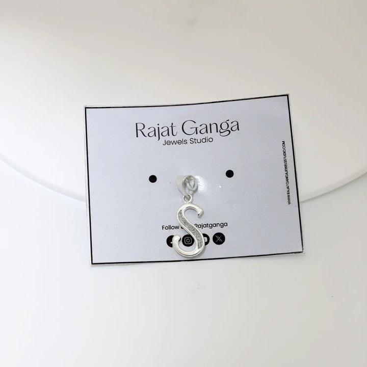 Silver Initial “S” Pendant- Made With Pure 925 Silver
