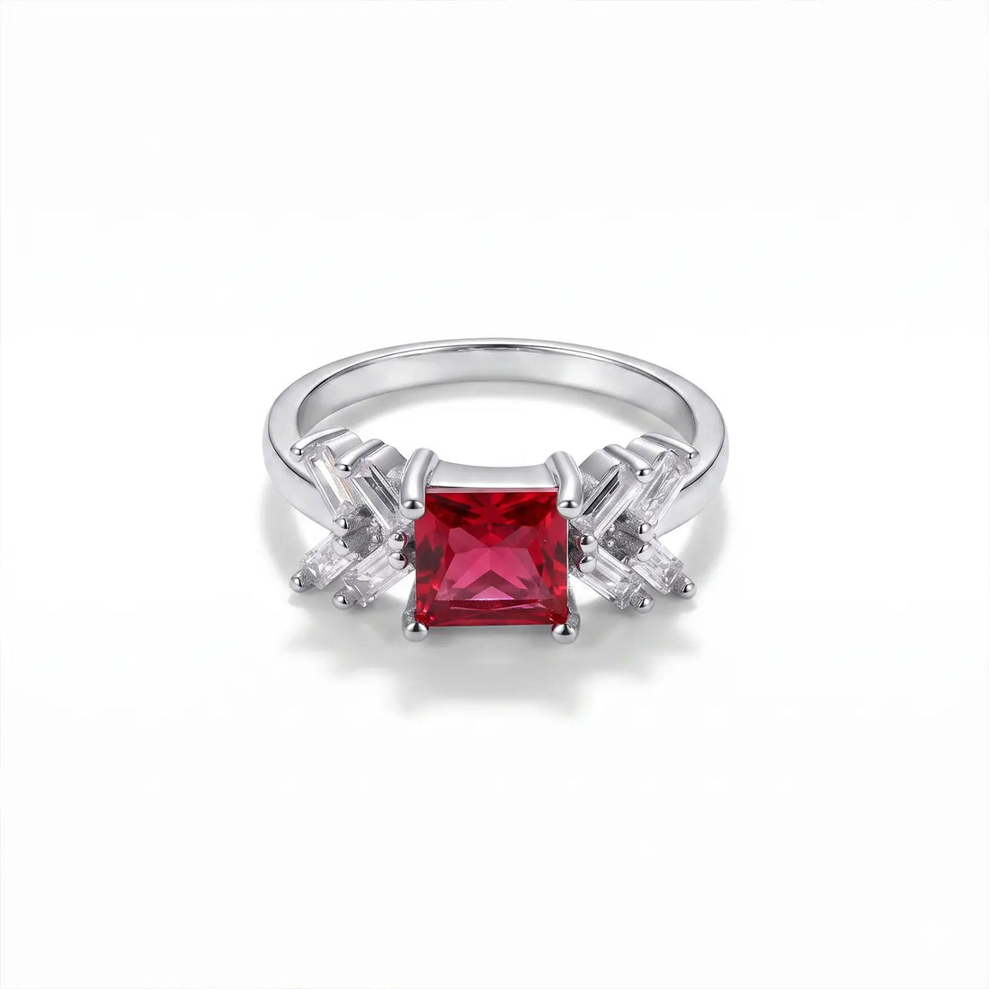 Ruby Spark Sterling Silver Statement Ring - Made With Pure 925 Silver