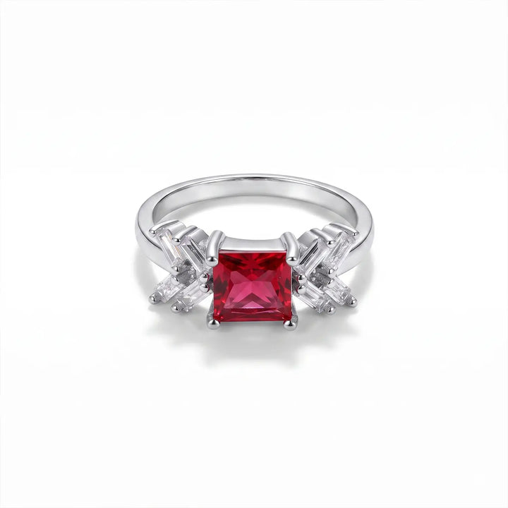 Ruby Spark Sterling Silver Statement Ring - Made With Pure 925 Silver