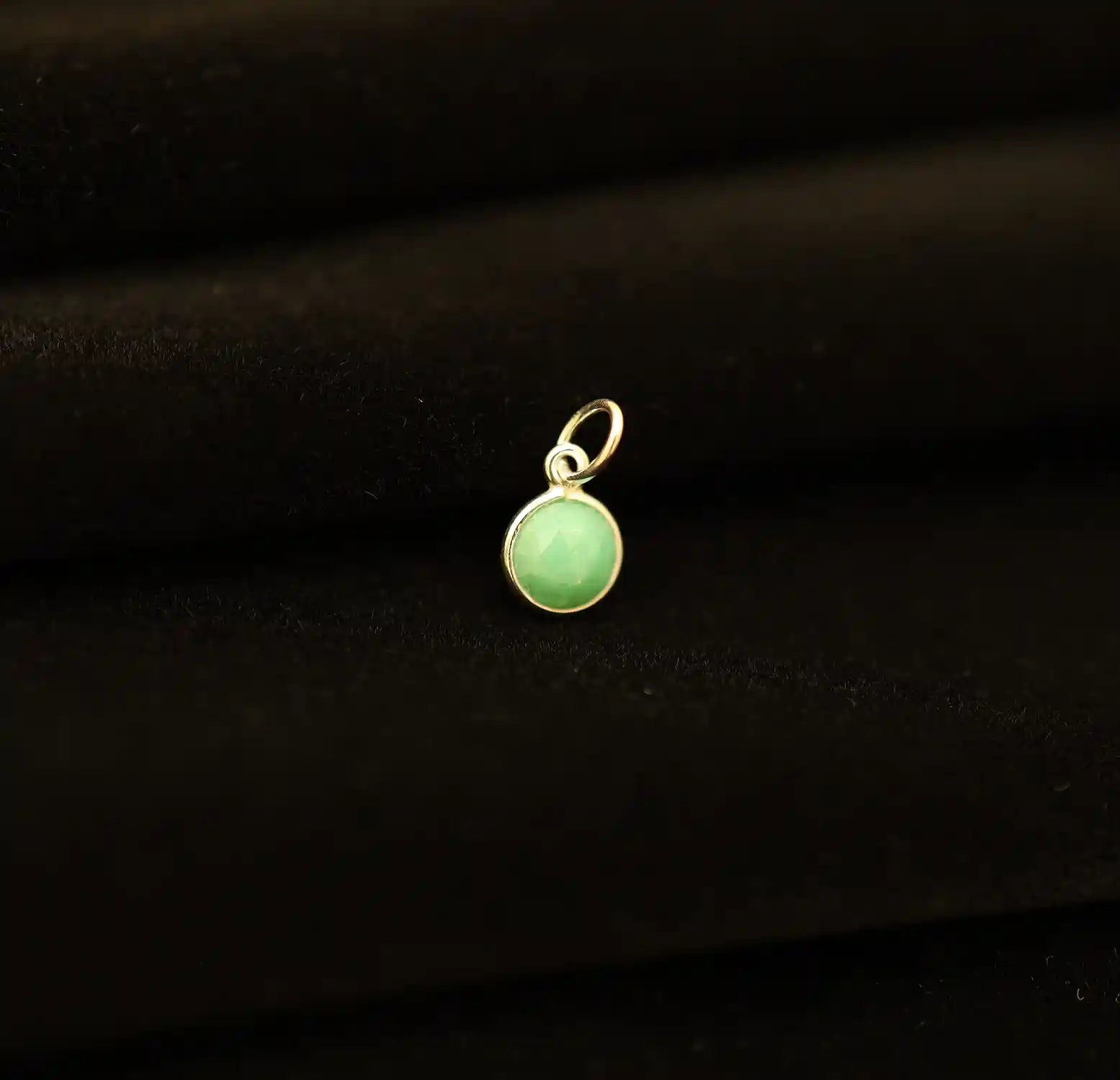 Pure Silver Green Gemstone Pendant- Made With Pure 925 Silver
