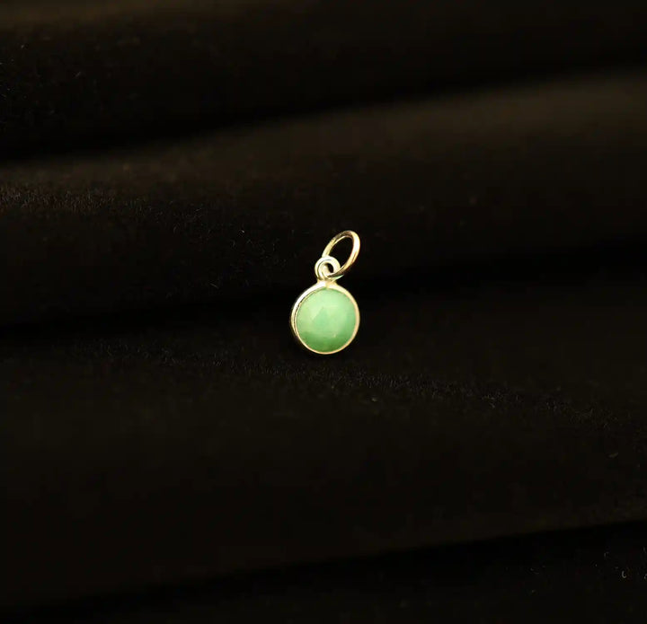Pure Silver Green Gemstone Pendant- Made With Pure 925 Silver