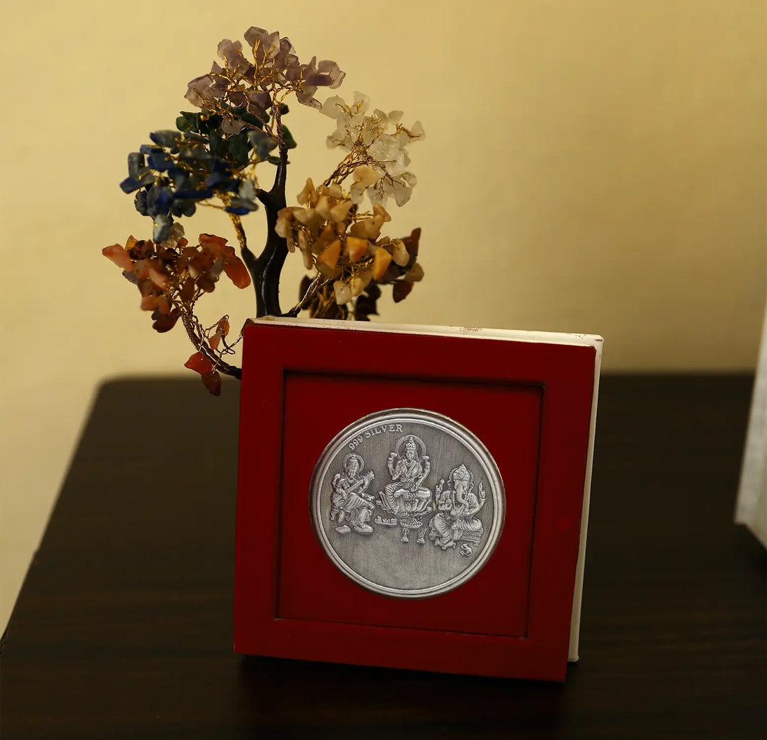 Lakshmi Ganesh Saraswati Pure Silver Coin  - Made With Pure 925 Silver