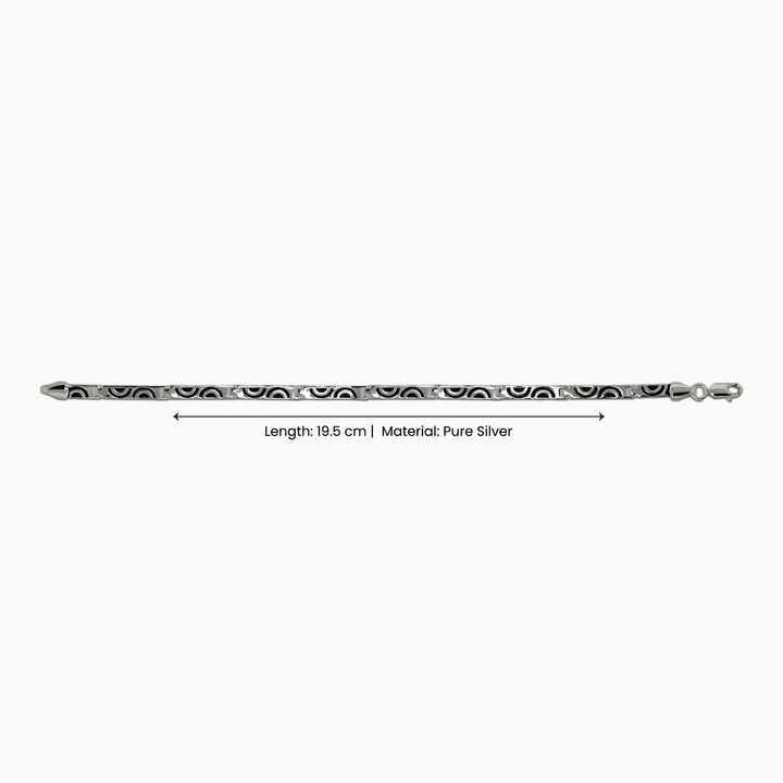 Pure Silver Designer Bracelet - Made With Pure 925 Silver