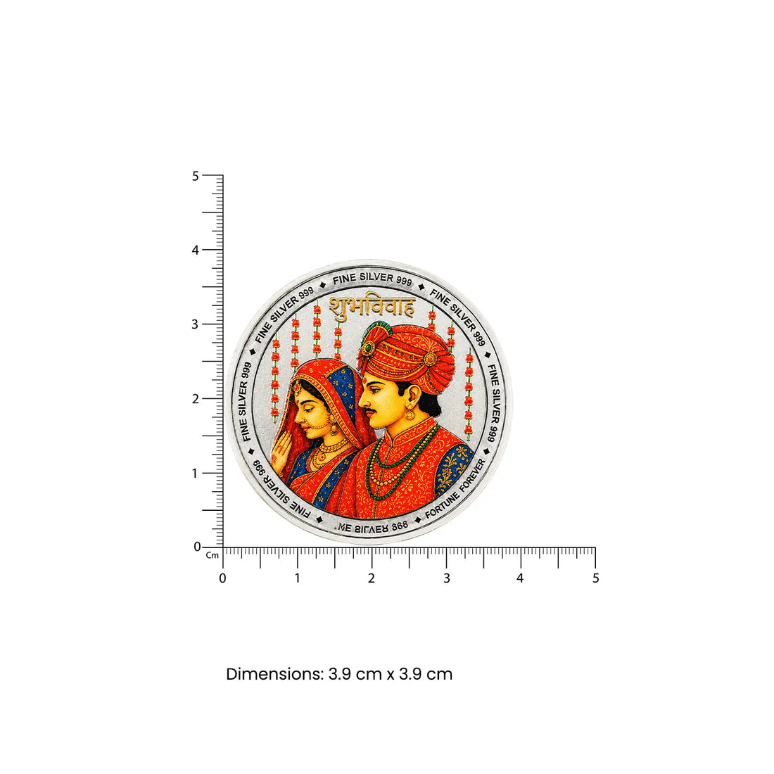 Shubh Vivah Fine Silver Coin - Made With Pure 925 Silver