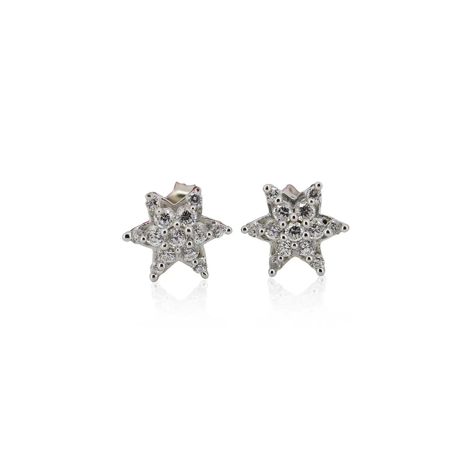 Pure Silver Star Stud Earrings - Made With Pure 925 Silver