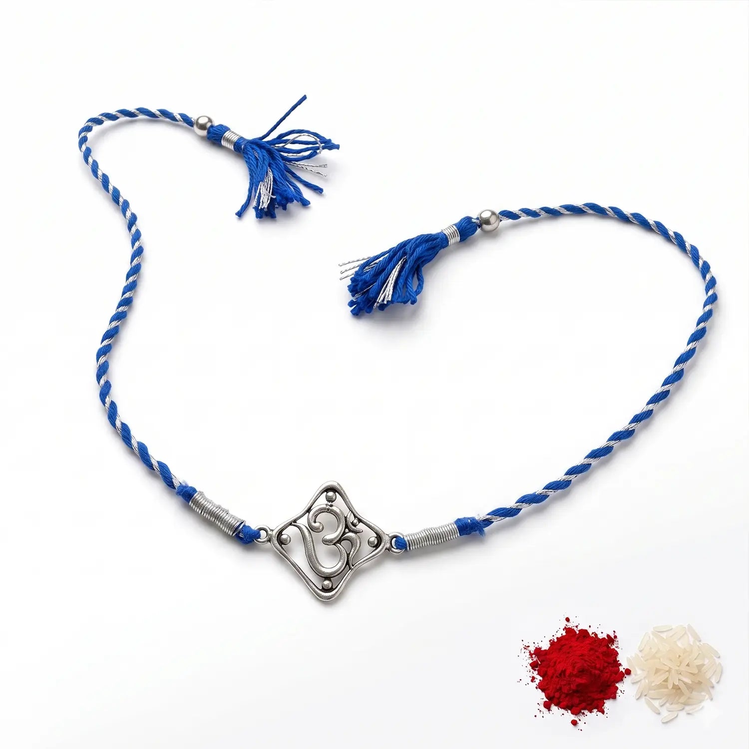 Om Serenity Silver Rakhi - Made With Pure 925 Silver