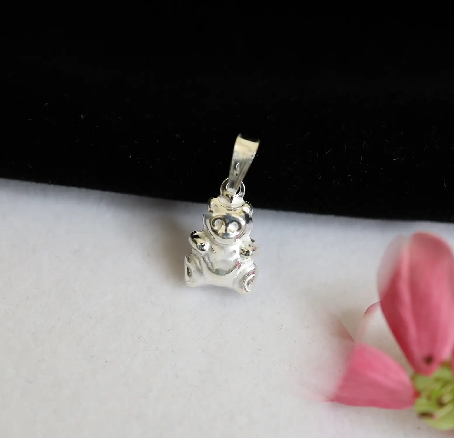 Pure Silver Teddy Bear Pendant- Made With Pure 925 Silver
