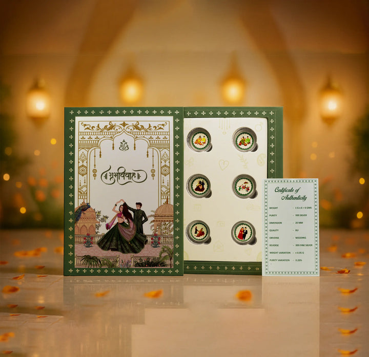 Wedding & Celebration Pure Silver Coin Set - Made With Pure 999 Silver