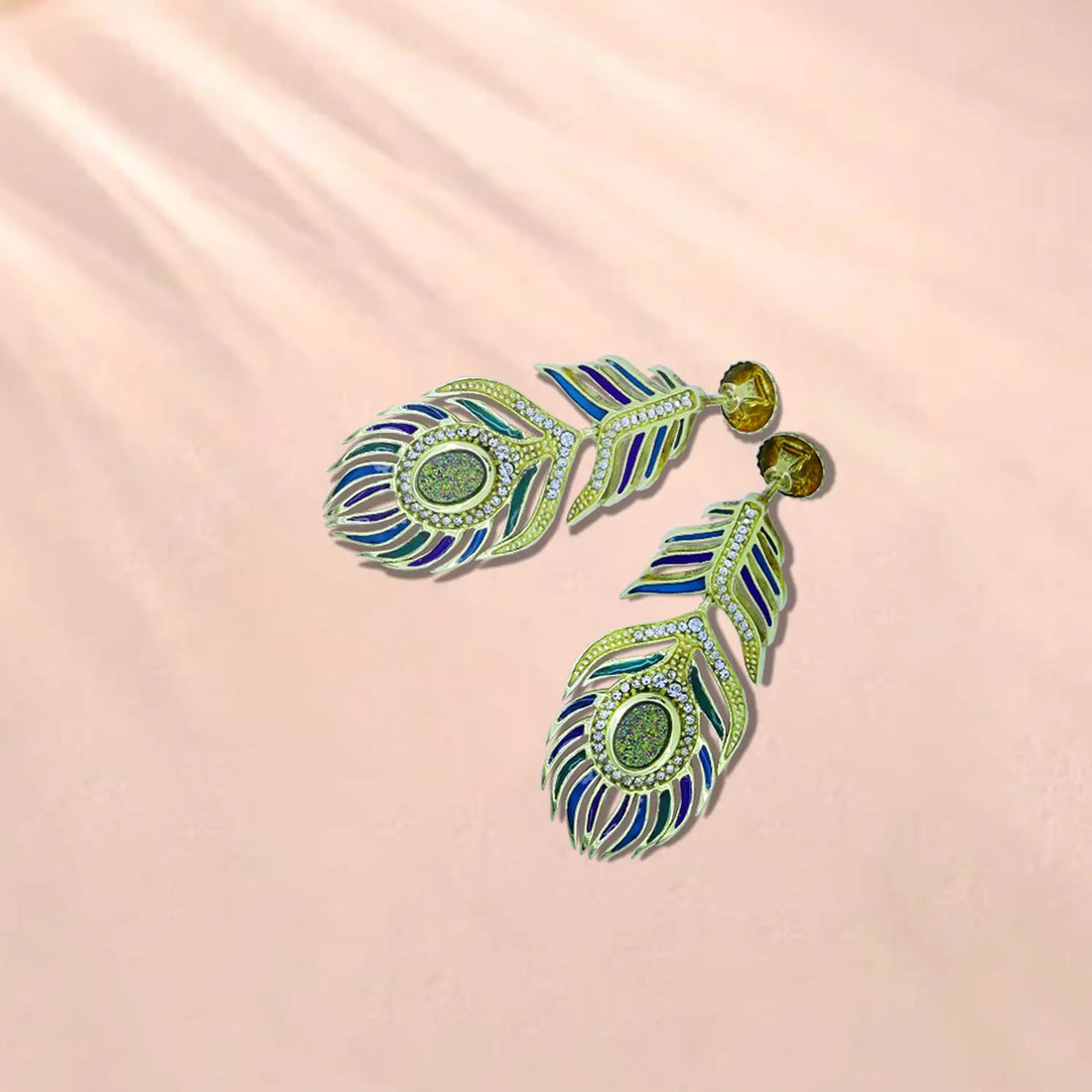 Morpakh Enemal Golden Earring- Made With Pure 925 Silver