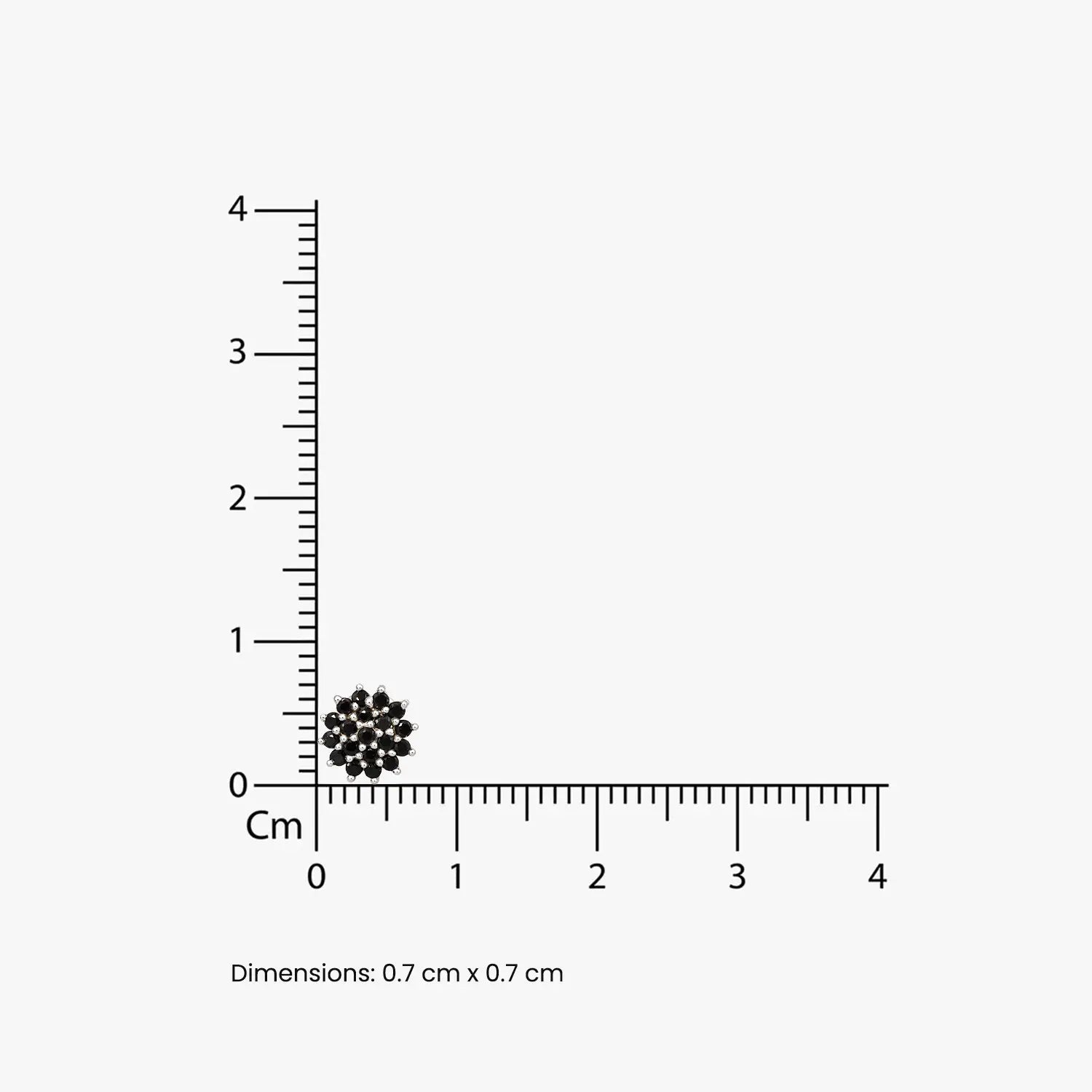 Black Onyx Floral 925 Silver Stud Earrings - Made With Pure 925 Silver