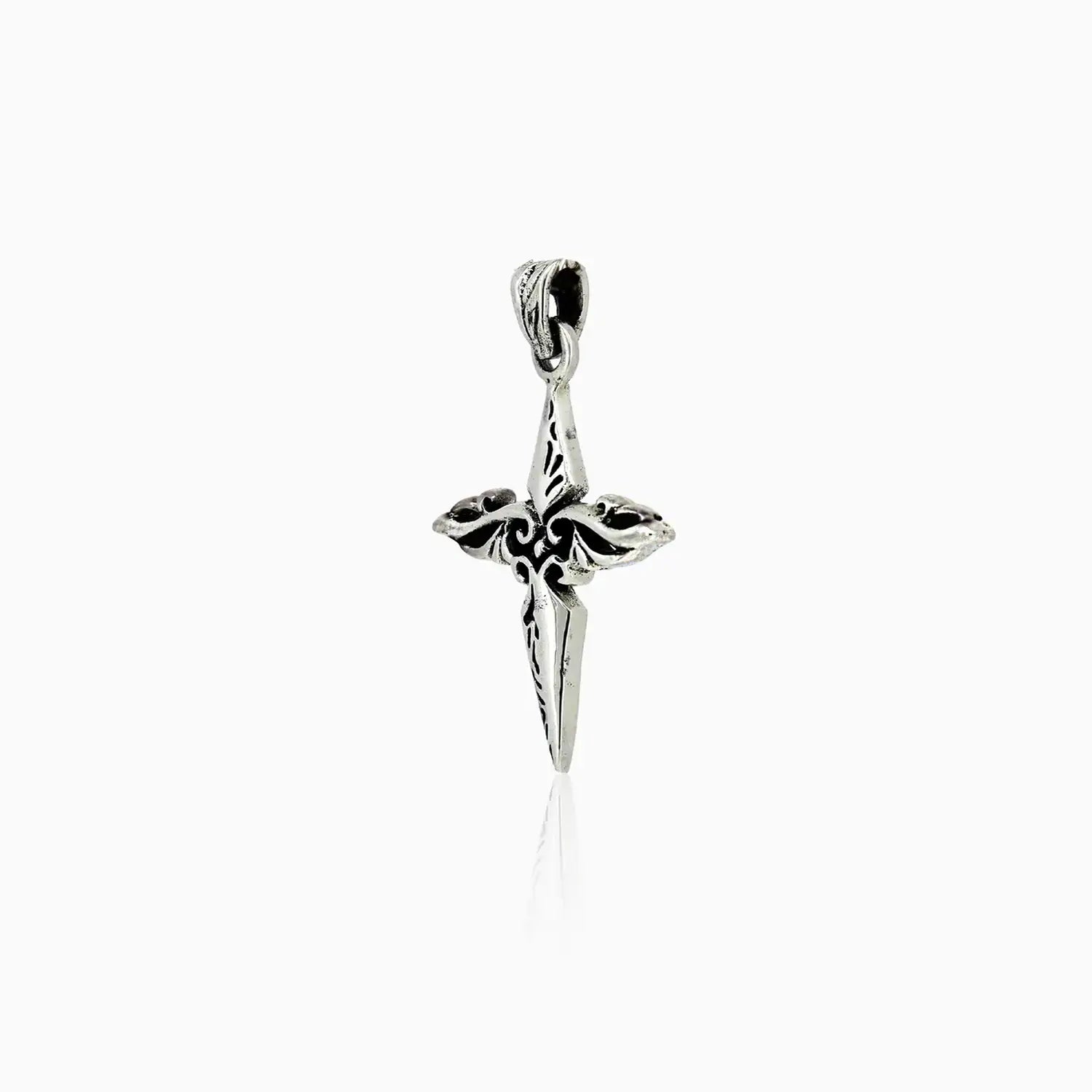 Gothic Cross Pure Silver Pendant- Made With Pure 925 Silver