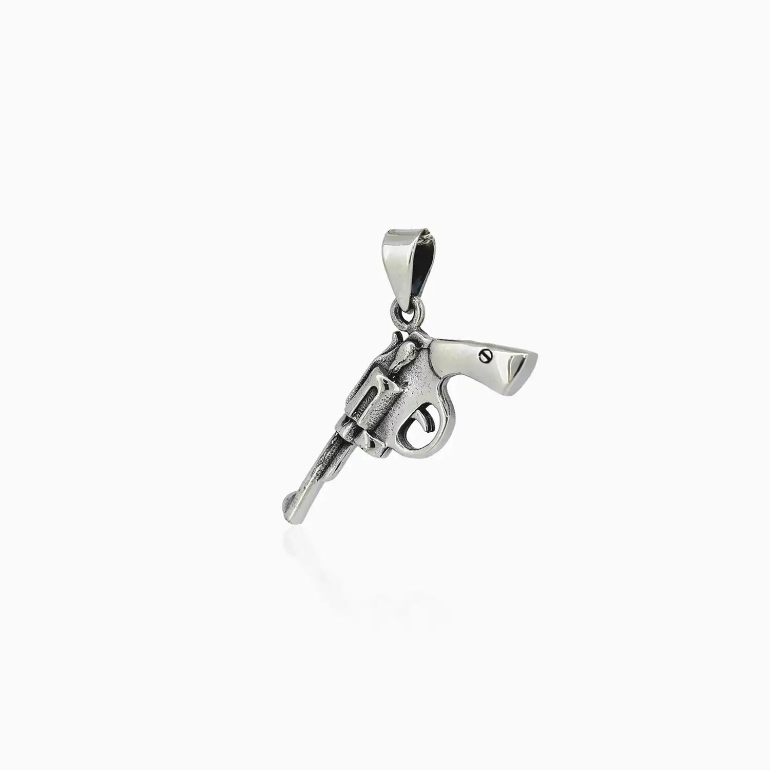 Revolver Design Pure Silver Pendant- Made With Pure 925 Silver