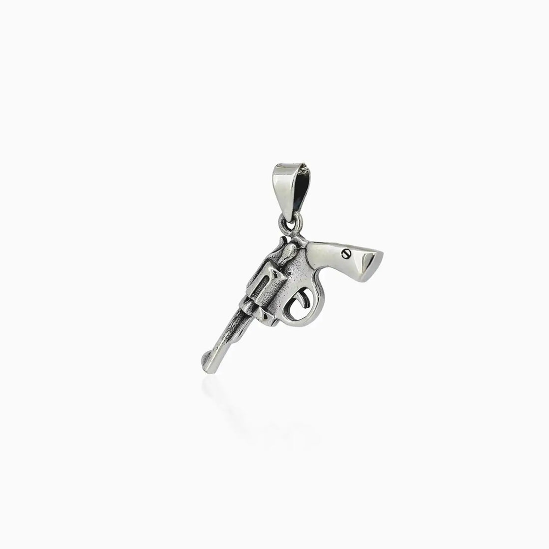 Revolver Design Pure Silver Pendant- Made With Pure 925 Silver