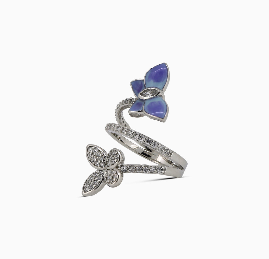 Elegant Butterfly Wrap Silver Ring - Made With Pure 925 Silver