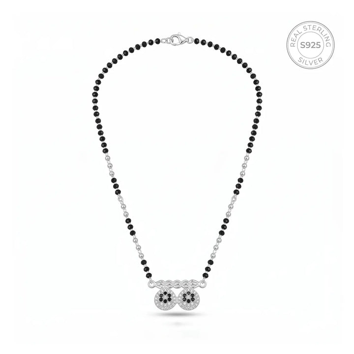 Elegant Twin Drop Silver Mangalsutra - Made With Pure 925 Silver