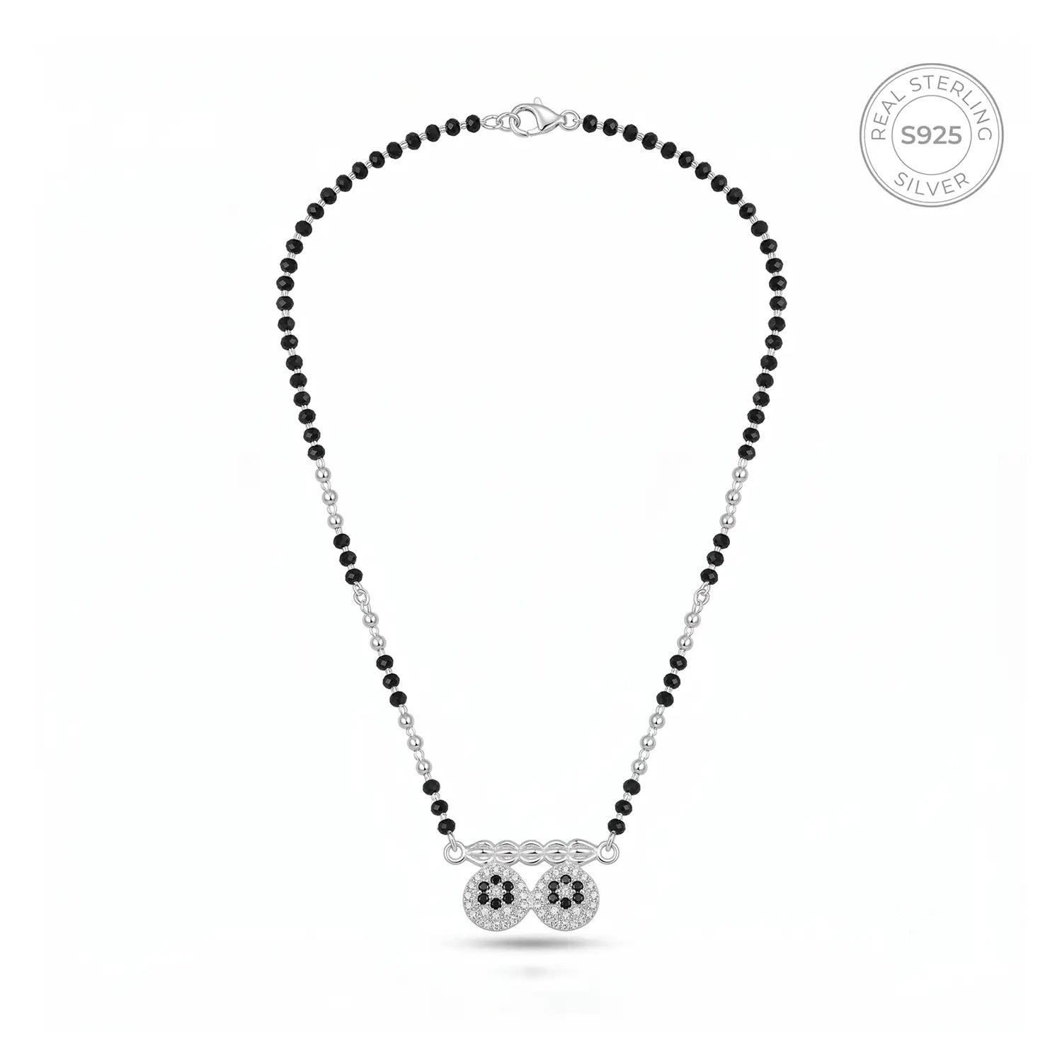Beauty Combo – 925 Sterling Silver Mangalsutra & Nose Pin