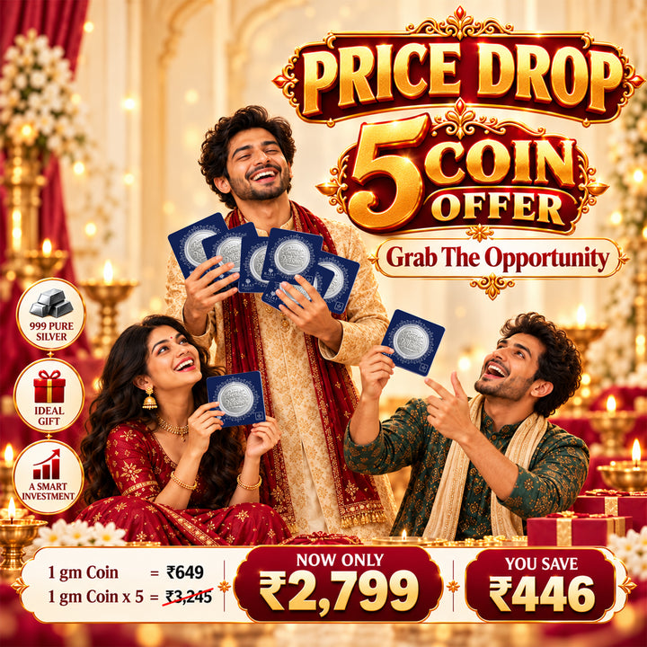 1 Gram Pure Silver Coin – 5 Coin Gift Combo | 999 Silver