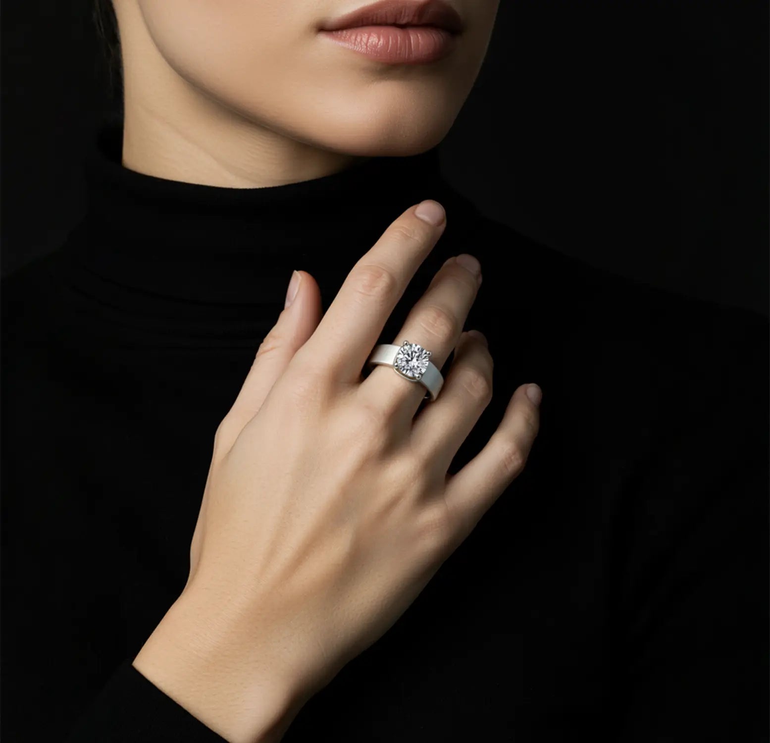 Elegant Solitaire Silver Ring - Made With Pure 925 Silver