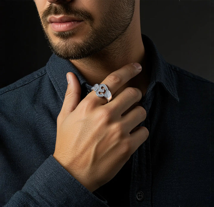 Pure Silver Om Symbol Ring - Made With Pure 925 Silver