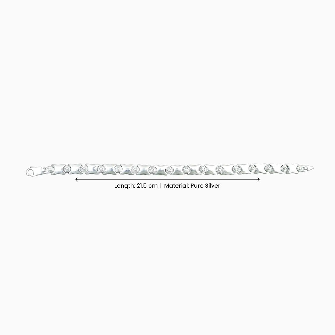 Pure Silver Textured Link Bracelet  - Made With Pure 925 Silver