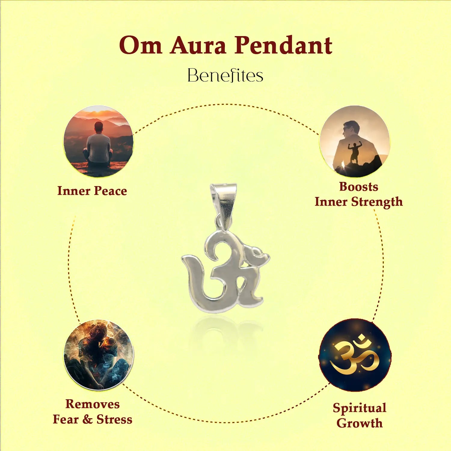Divine Om Silver Pendant - Made With Pure 925 Silver