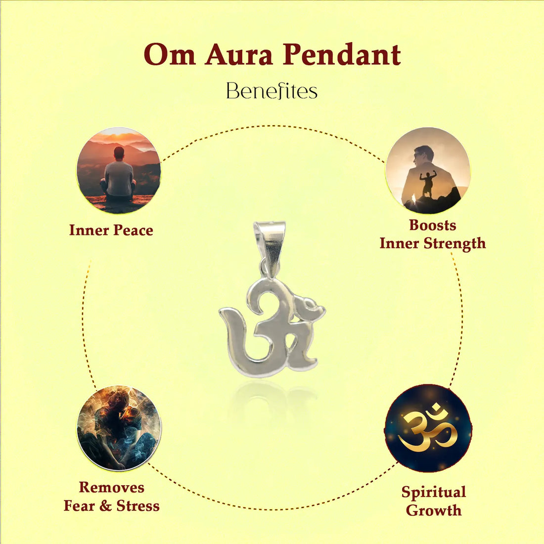 Divine Om Silver Pendant - Made With Pure 925 Silver
