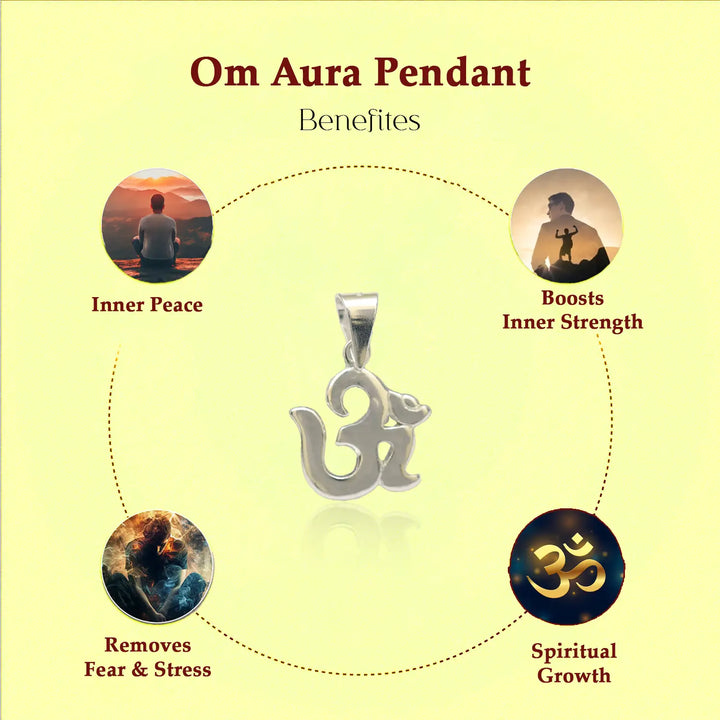 Divine Om Silver Pendant - Made With Pure 925 Silver