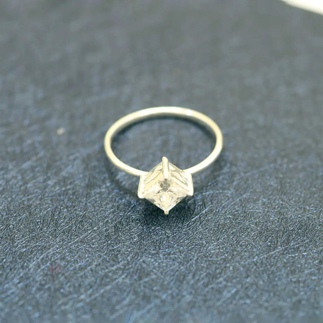 Solitaire Pavé Silver Ring - Made With Pure 925 Silver