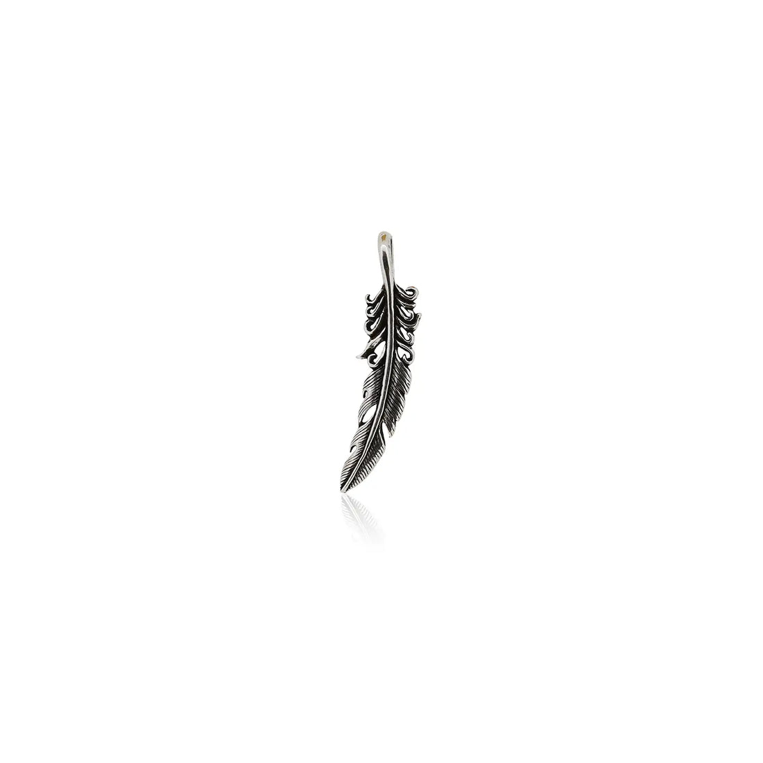 Pure Silver Feather Pendant- Made With Pure 925 Silver