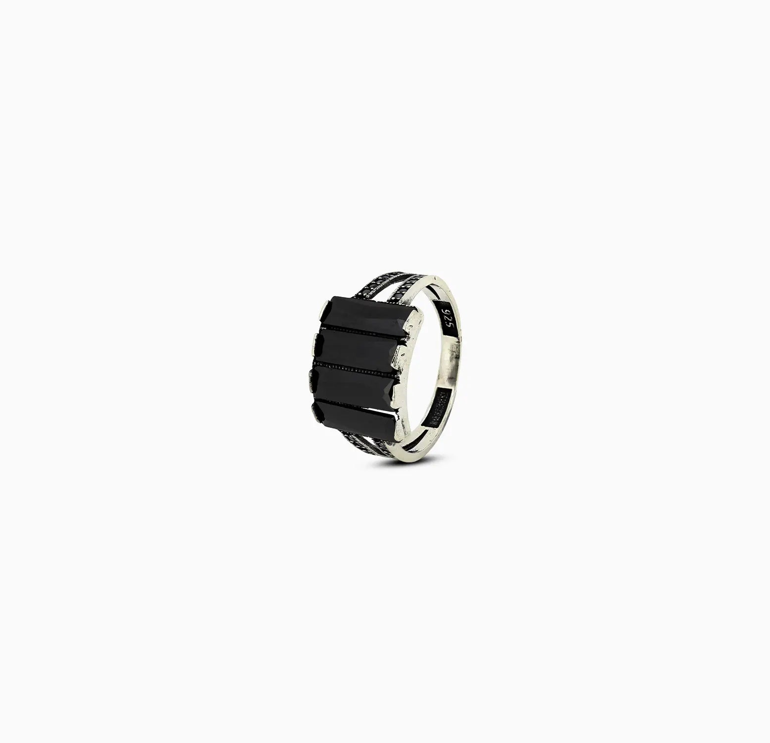 Black Onyx Silver Ring- Made With Pure Silver- Made With Pure 925 Silver