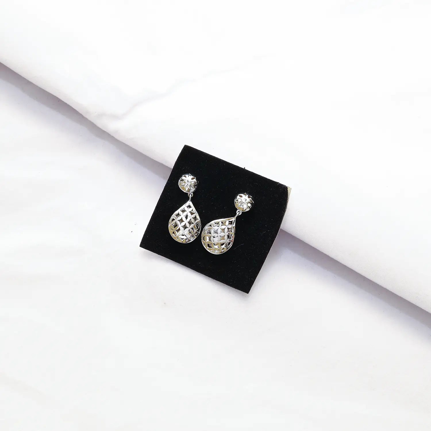 Elegant Layered Drop Pure Silver Necklace Set- Made With Pure 925 Silver