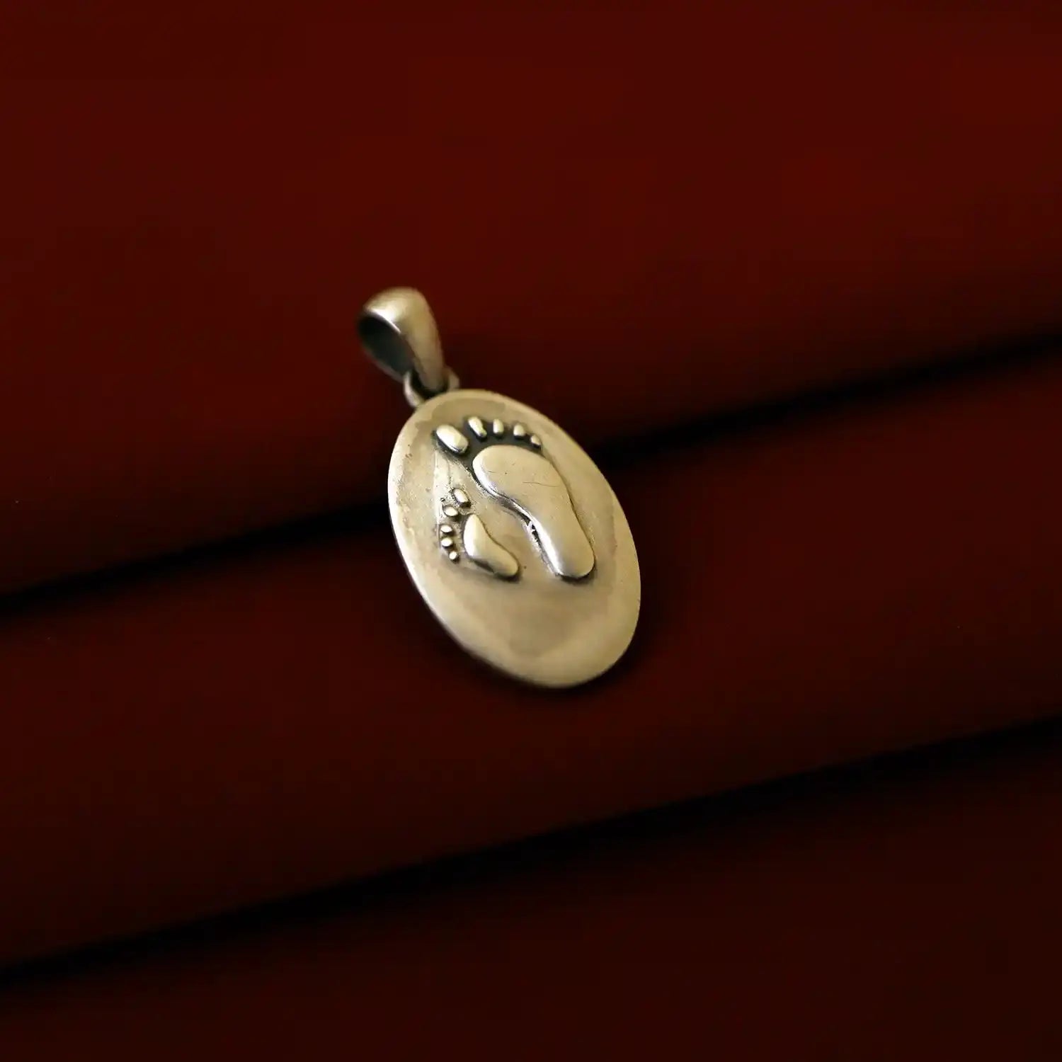 Pure Silver Baby Footprint Pendant- Made With Pure 925 Silver