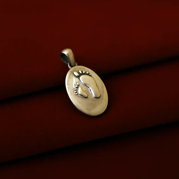 Pure Silver Baby Footprint Pendant- Made With Pure 925 Silver