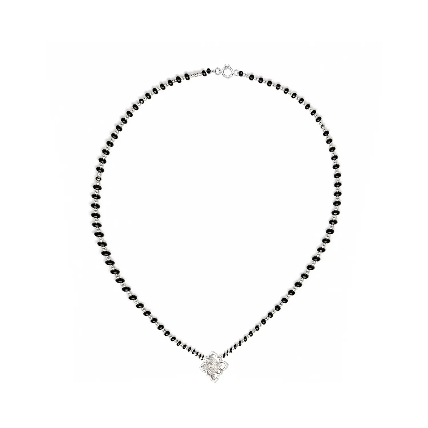 Beauty Combo – Pure 925 Silver Mangalsutra & Nose Pin