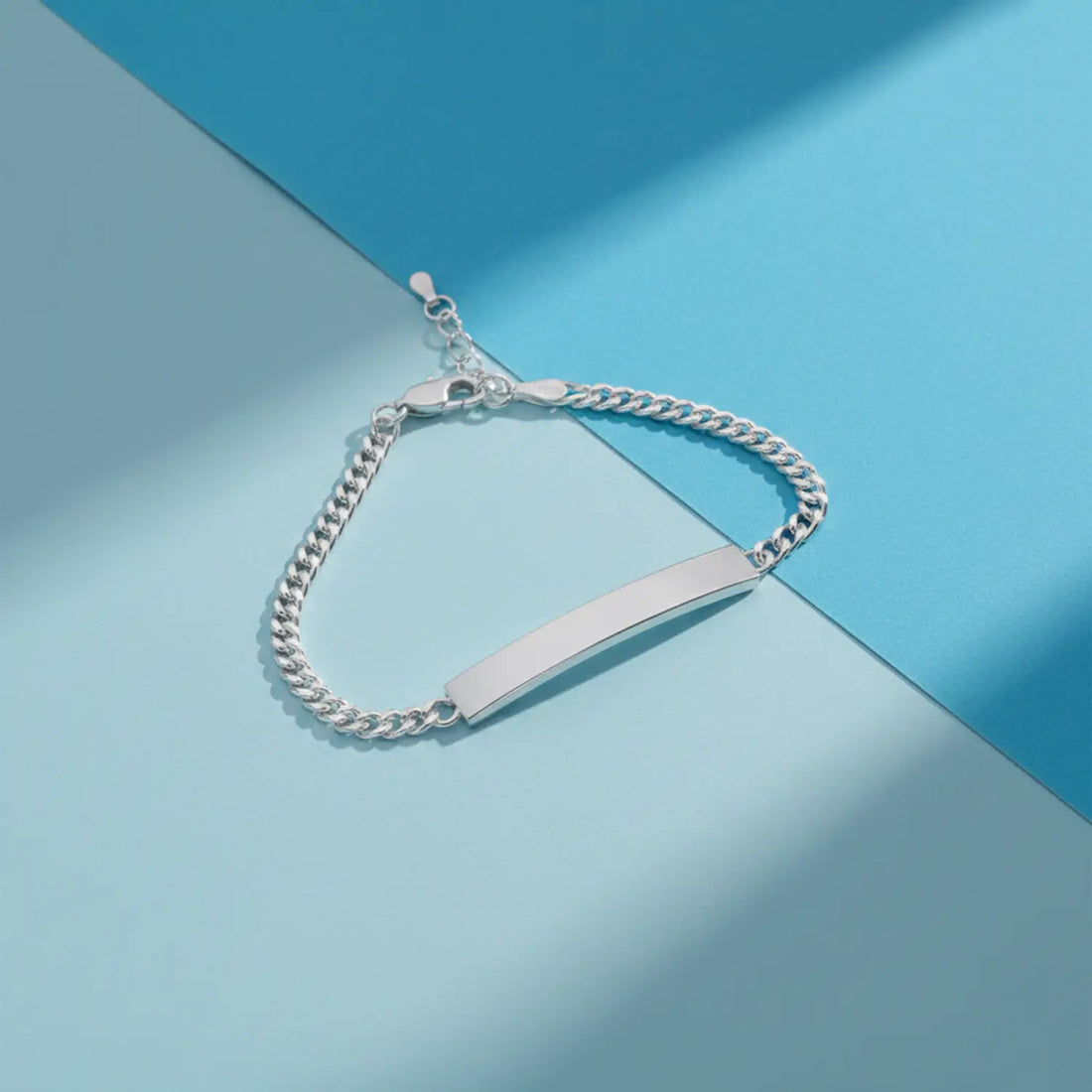 Minimalist Bar Charm Pure Silver Bracelet - Made With Pure 925 Silver