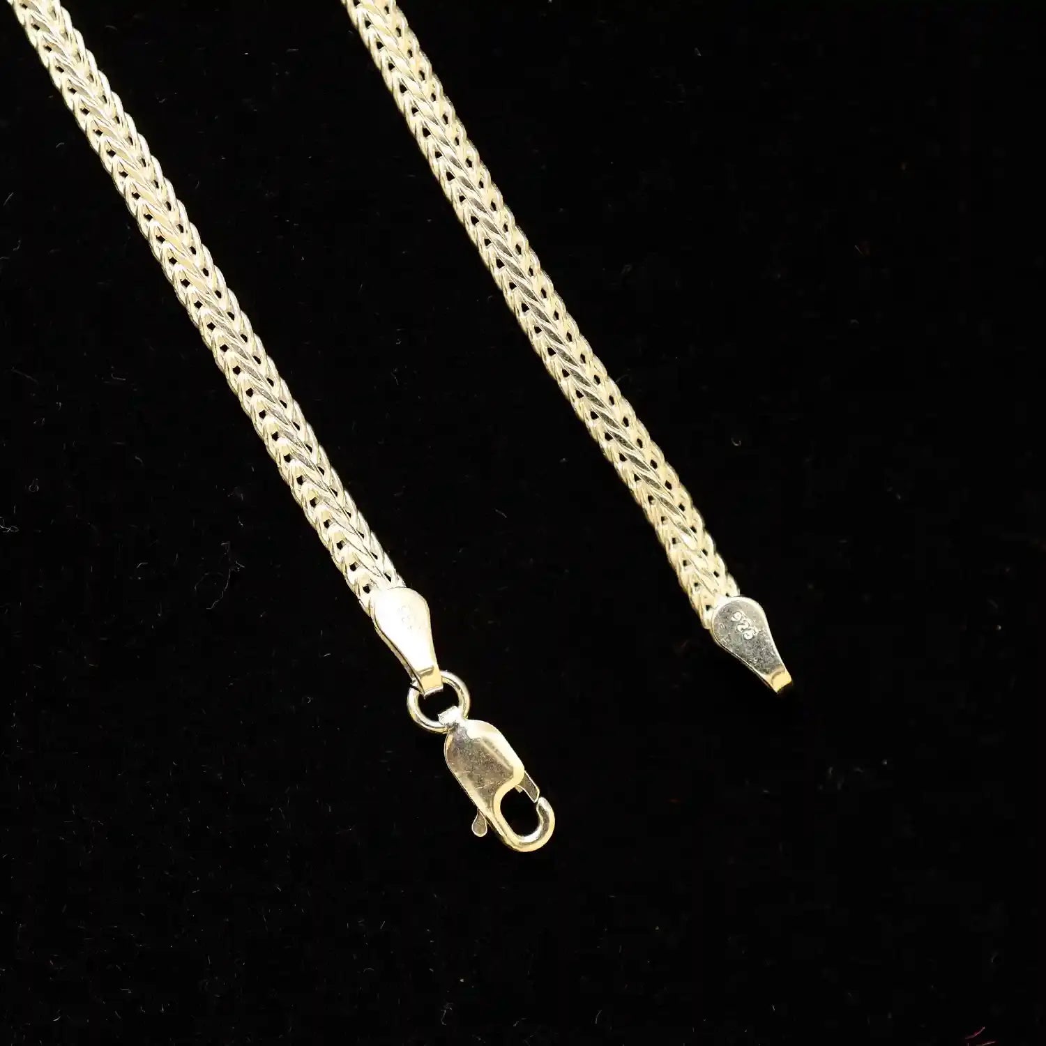 Sterling Silver Snake Chai for Men- Made With Pure 925 Silver