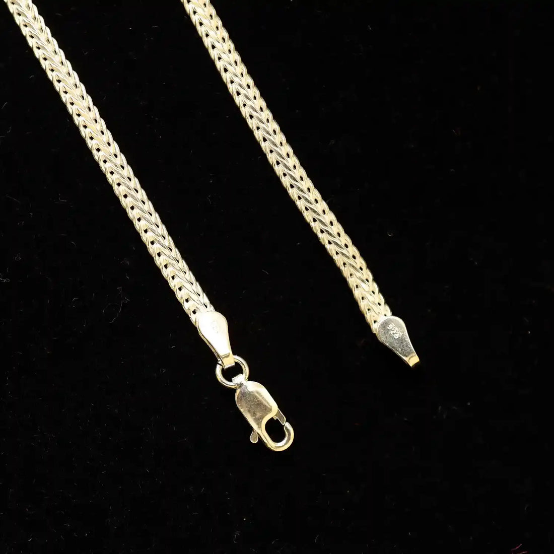 Sterling Silver Snake Chai for Men- Made With Pure 925 Silver