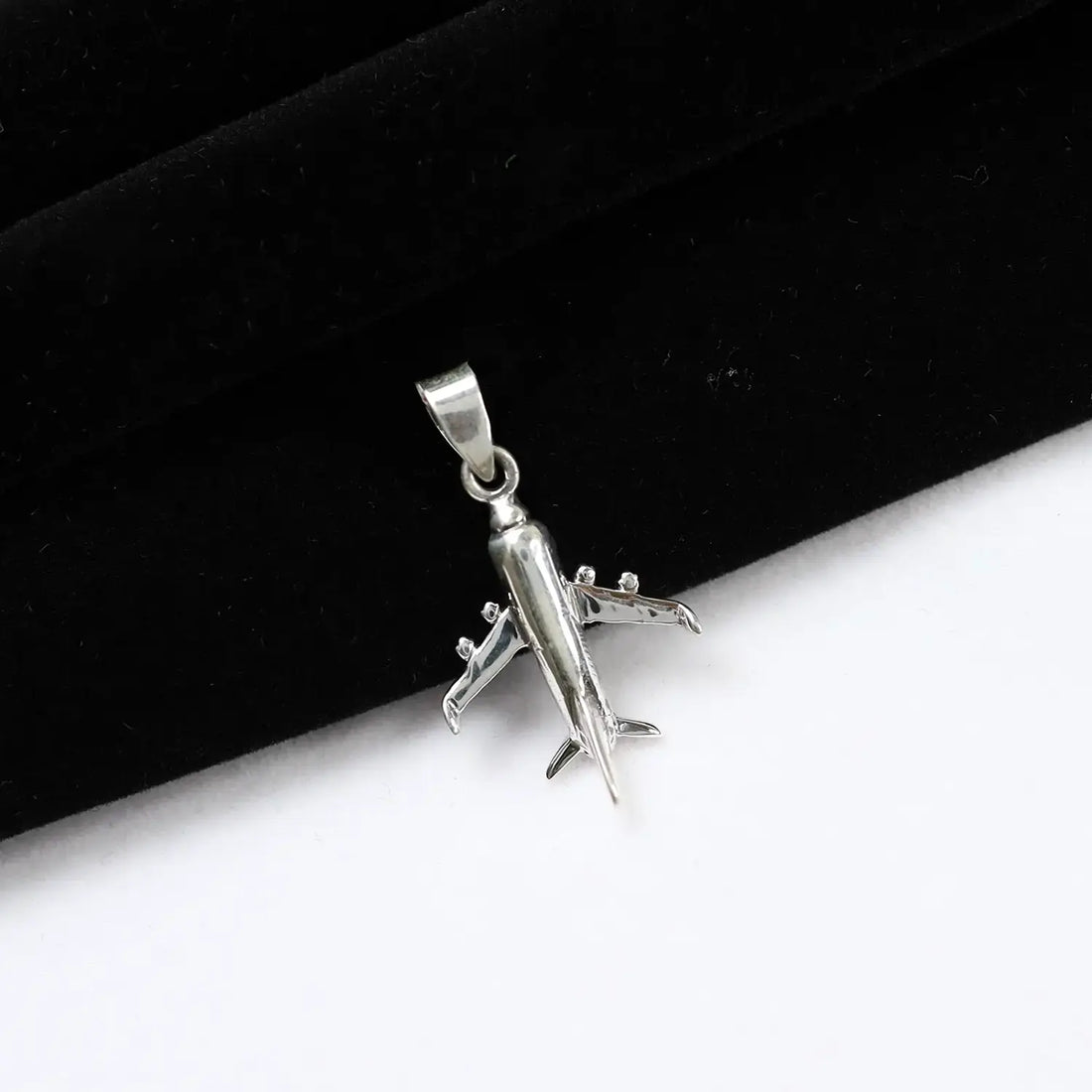 Airplane Design Pure Silver Pendant- Made With Pure 925 Silver