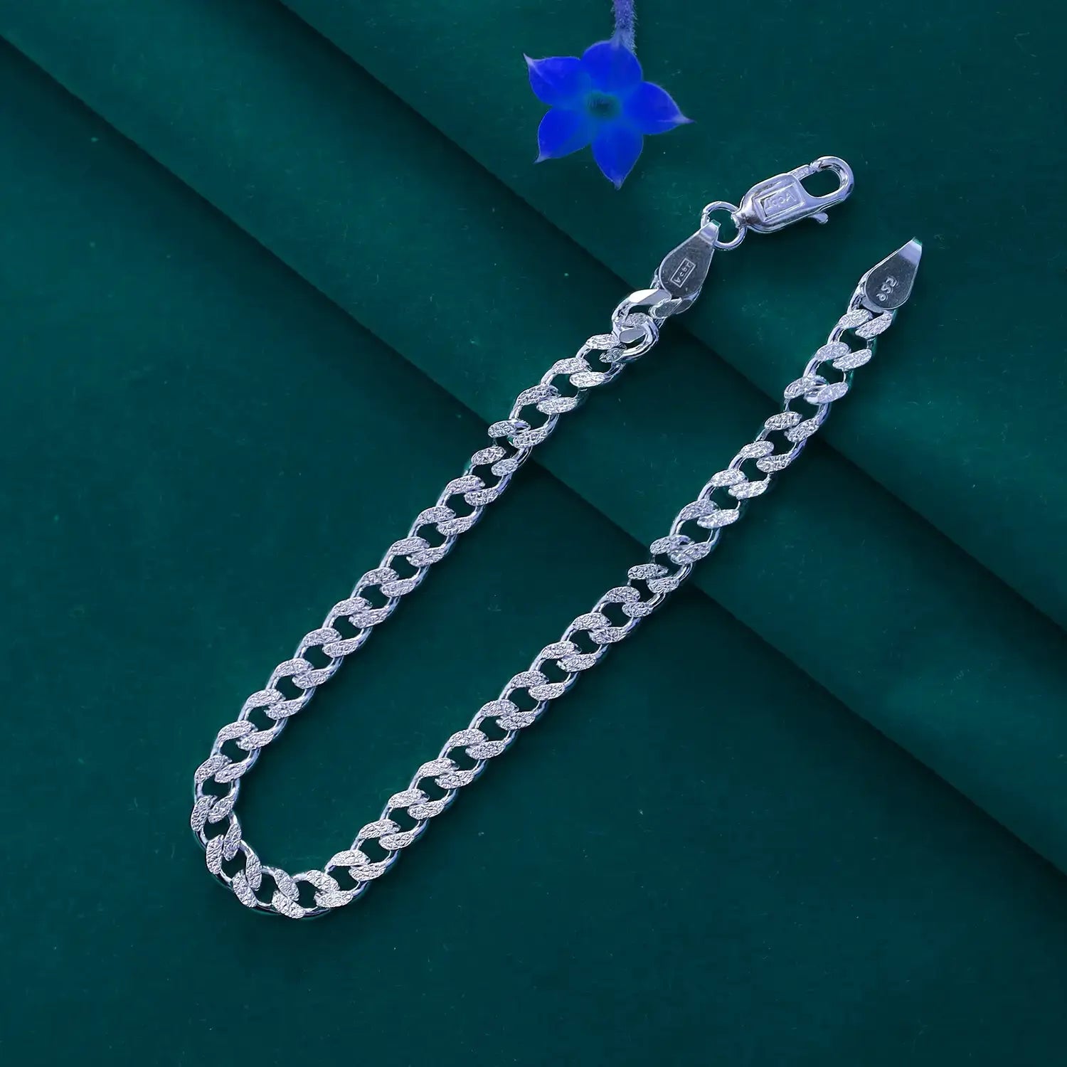 Cuban Link Pure Silver Bracelet for Men- Made With Pure 925 Silver