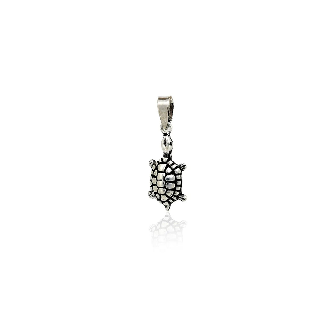 Pure Silver Tortoise Pendant - Made With 925 Pure Silver