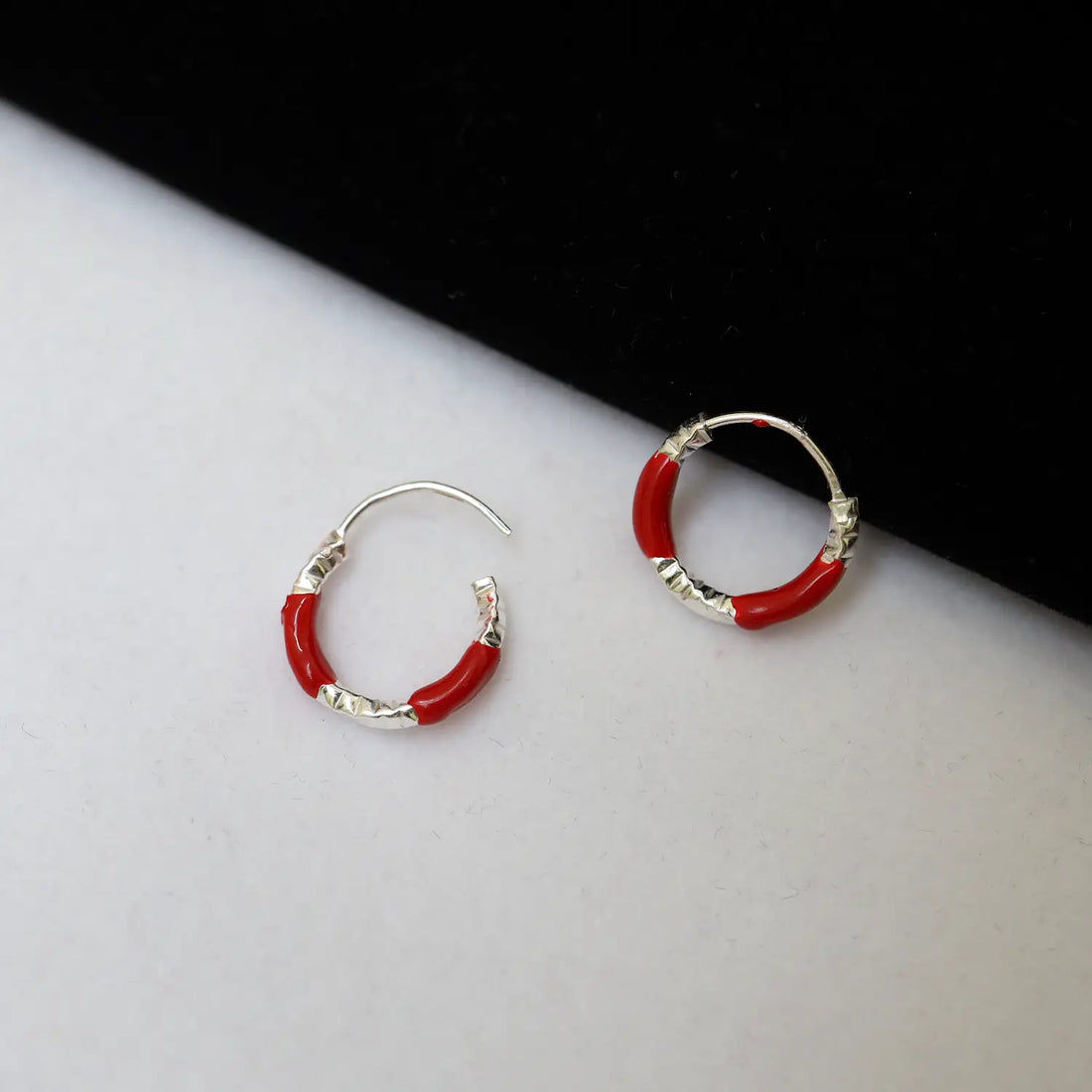 Lime Twist Silver Hoop Earrings - Made With Pure 925 Silver