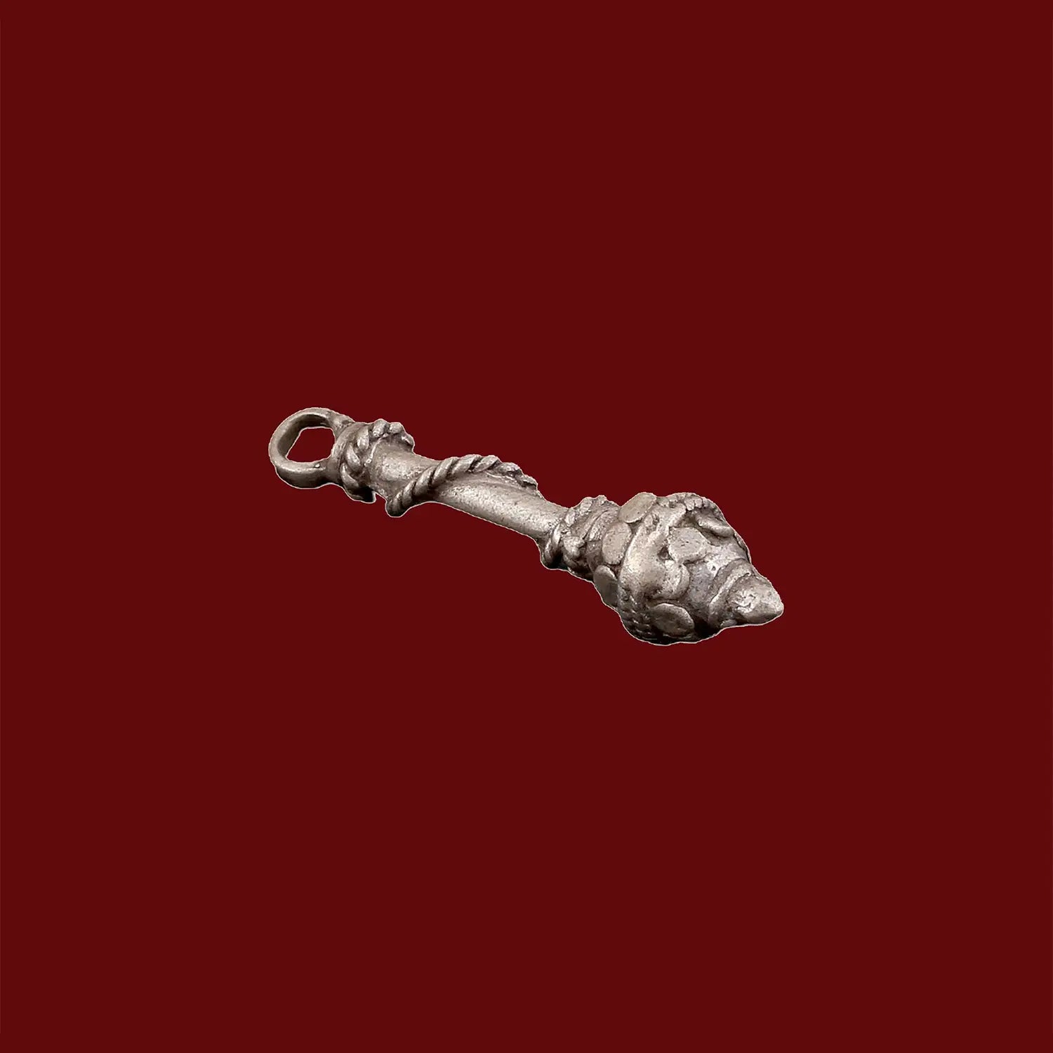 Pure Silver Gada Pendant – Symbol of Strength & Devotion- Made With Pure 925 Silver