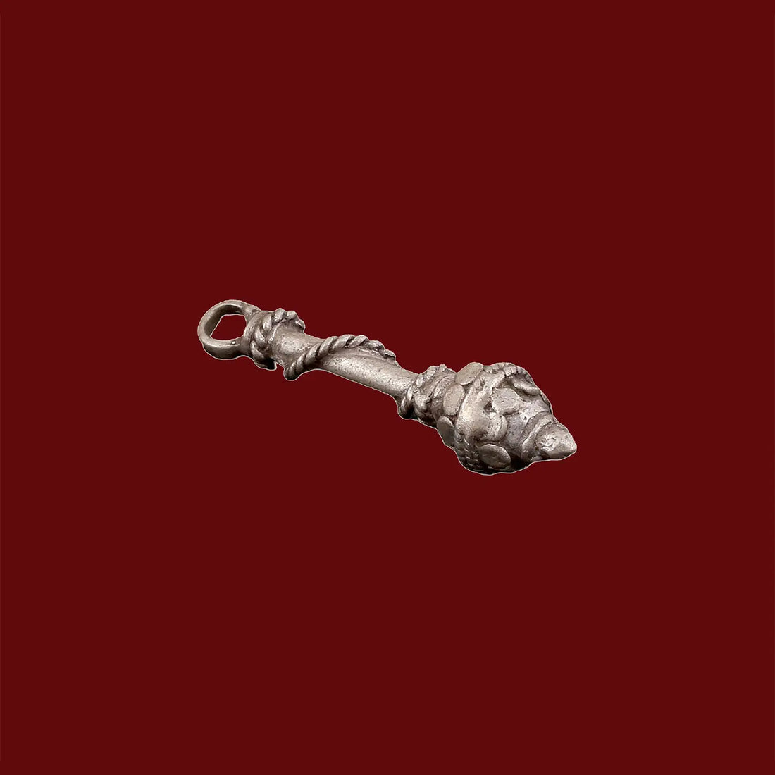 Pure Silver Gada Pendant – Symbol of Strength & Devotion- Made With Pure 925 Silver
