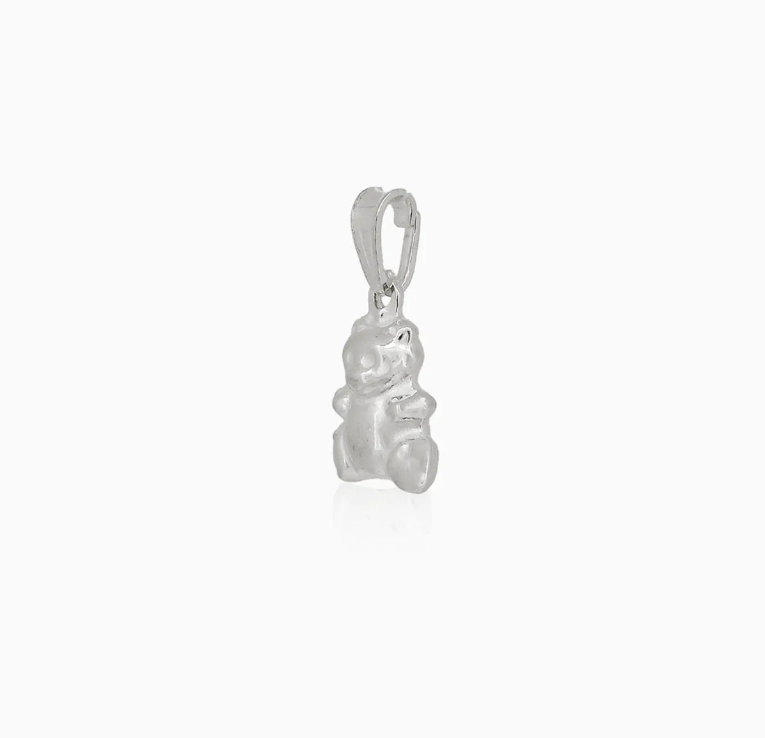 Pure Silver Teddy Bear Pendant- Made With Pure 925 Silver