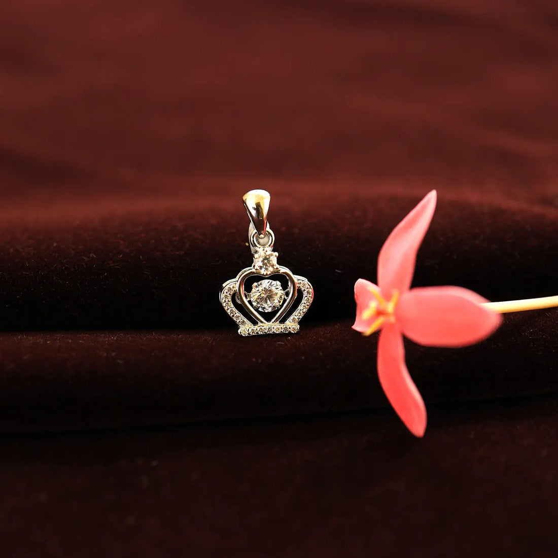Pure Silver Crown Pendant  - Made With 925 Pure Silver