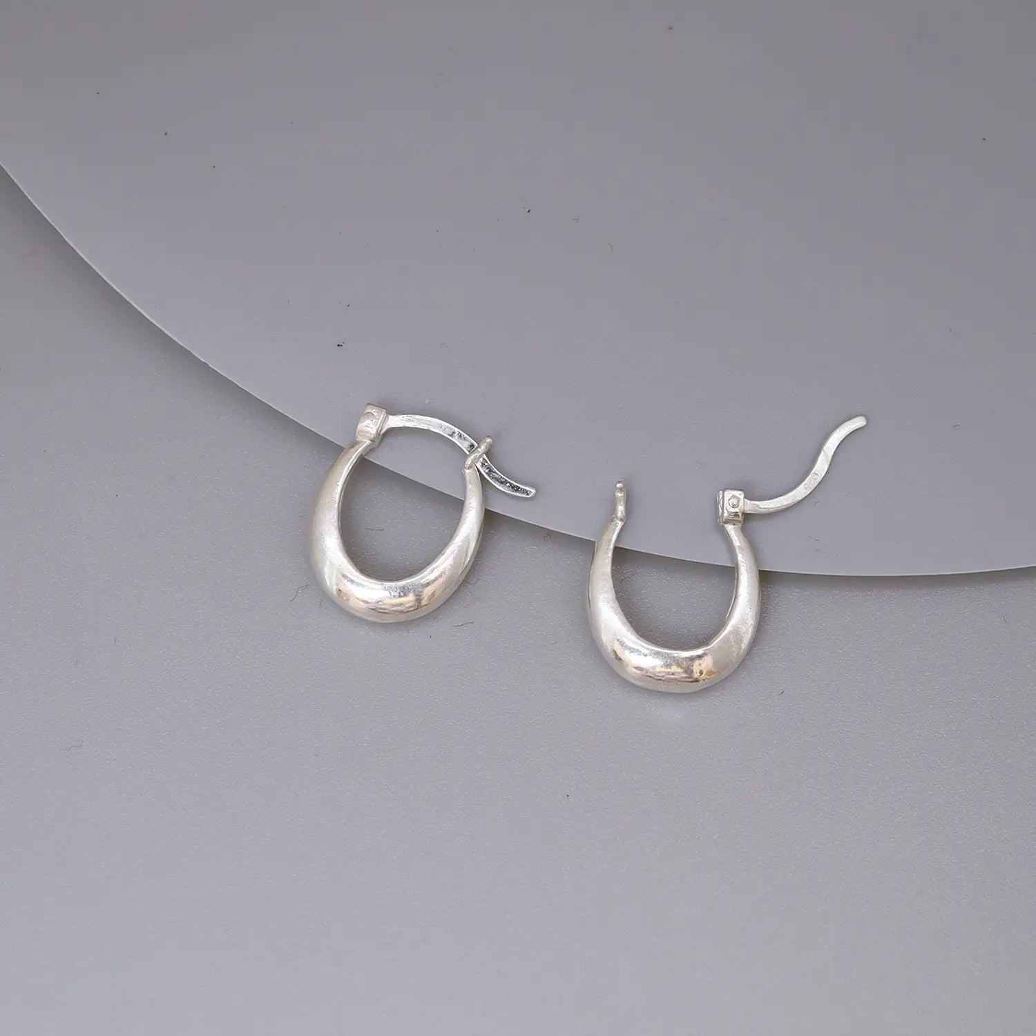 Classic Round 925 Silver Hoop Earrings - Made With Pure 925 Silver
