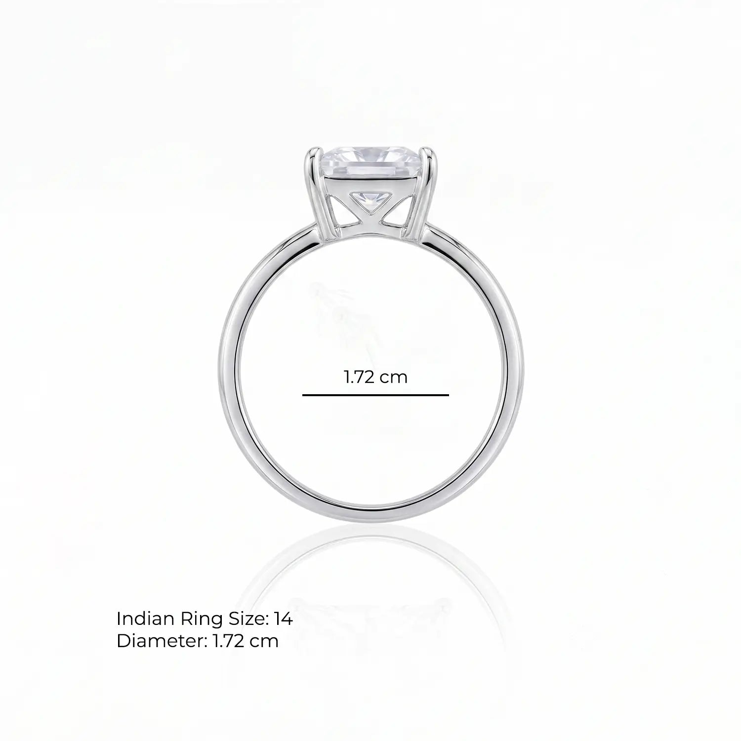 Minimal Princess Cut Sterling Silver Ring - Made With Pure 925 Silver